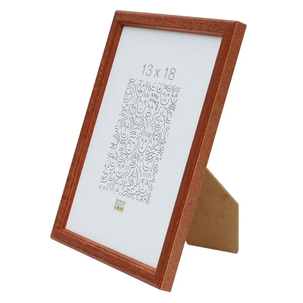 Cadre en bois Laura 10x15 cm | brun foncé | verre standard (2 mm)
