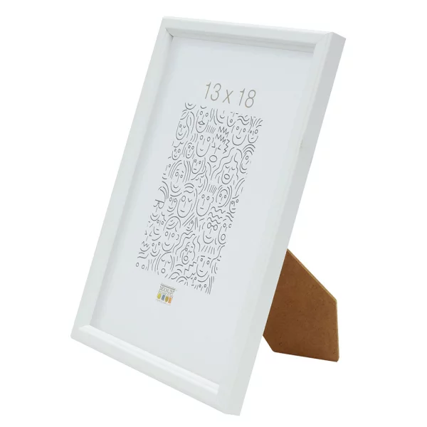 Cadre en bois Laura 10x15 cm | blanc | verre standard (2 mm)