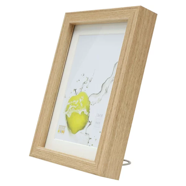 Cadre en bois Louise avec passe-partout 20x30 cm | naturel | verre standard (2 mm)