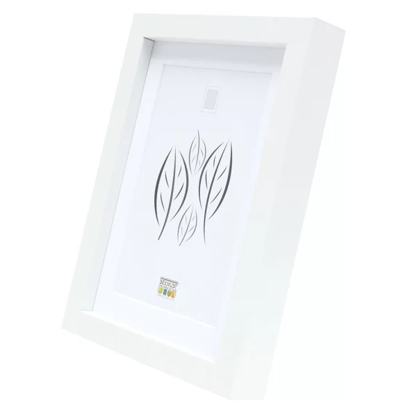 Cadre en bois Louise avec passe-partout 13x18 cm | blanc | verre standard (2 mm)