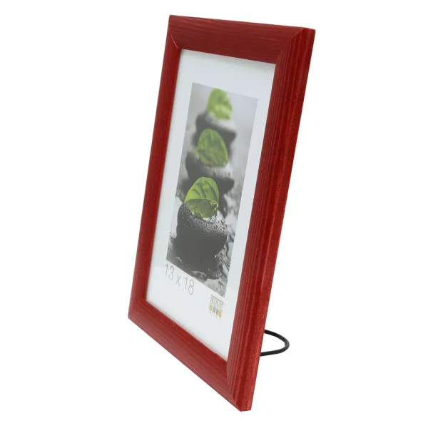 Cadre en bois Luise 18x24 cm | rouge | verre standard (2 mm)