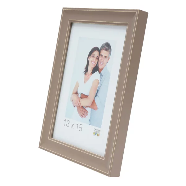 Holz Bilderrahmen Enzo 13x18 cm | Beige | Normalglas (2 mm)