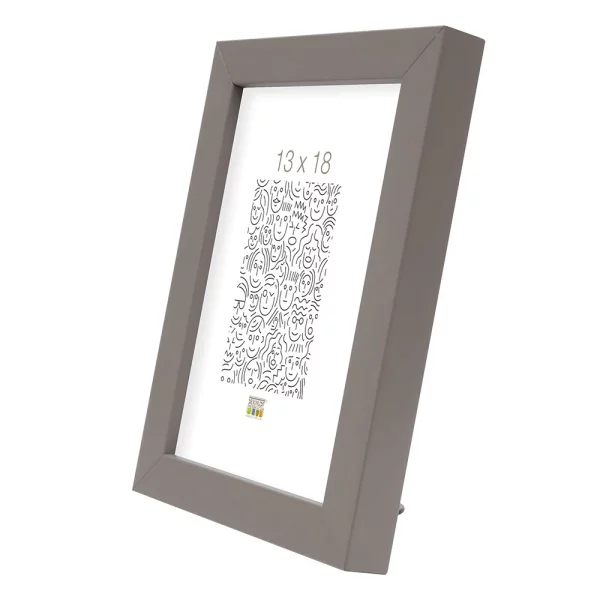Holz Bilderrahmen Ela 15x20 cm | Taupe | Normalglas (2 mm)