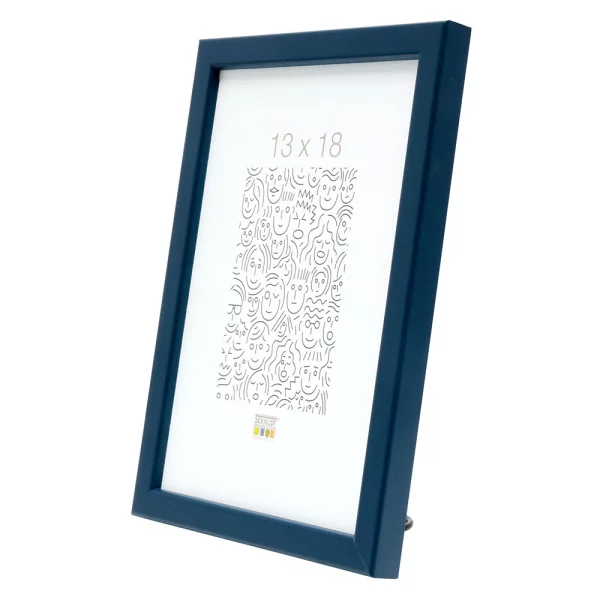 Cadre en bois Lola 20x30 cm | bleu | verre standard (2 mm)