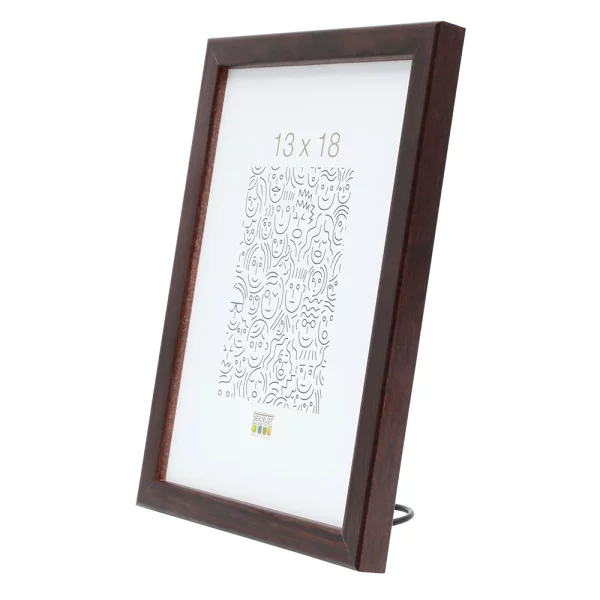 Cadre en bois Lola 9x13 cm | brun | verre standard (2 mm)