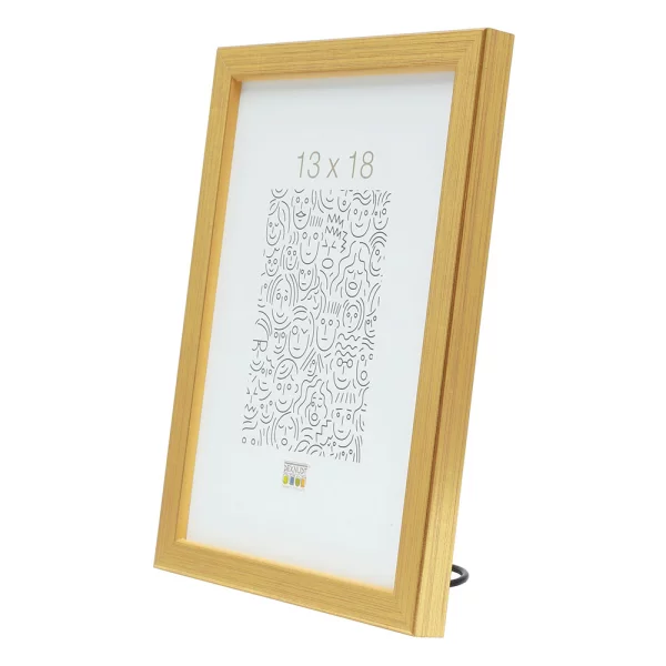 Cadre en bois Lola 10x15 cm | or | verre standard (2 mm)