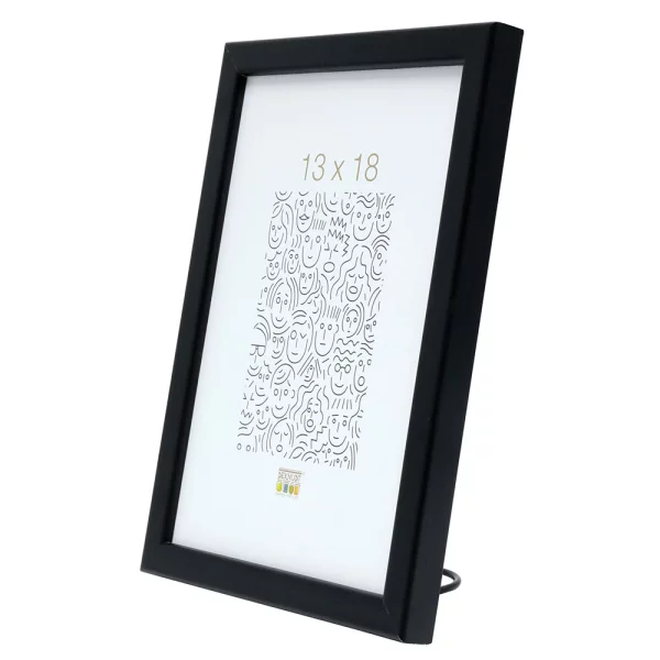 Cadre en bois Lola 9x13 cm | noir | verre standard (2 mm)