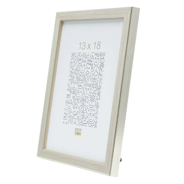 Cadre en bois Lola 9x13 cm | argent | verre standard (2 mm)