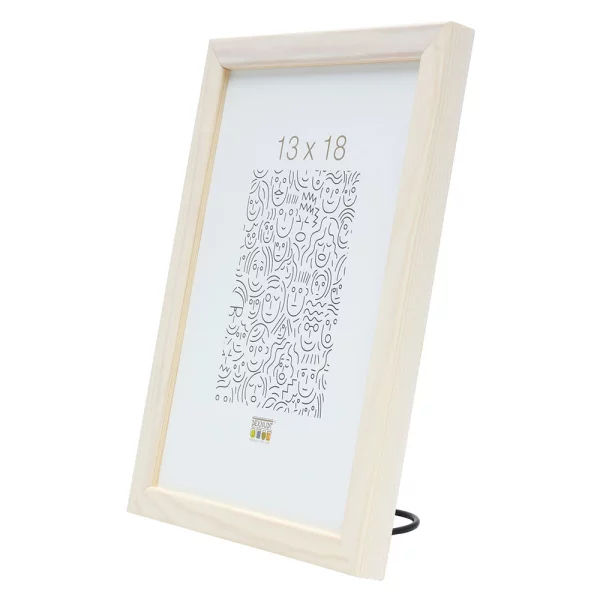 Cadre en bois Lola 9x13 cm | blanc | verre standard (2 mm)