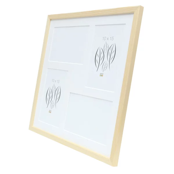 Cadre multi photos Lola pour 4 photos 10x15 cm | naturel | verre standard (2 mm)