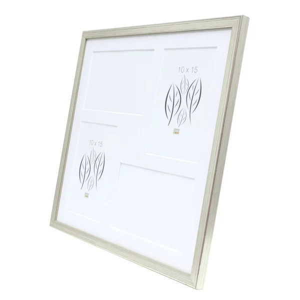 Cadre multi photos Lola pour 4 photos 10x15 cm | argent | verre standard (2 mm)