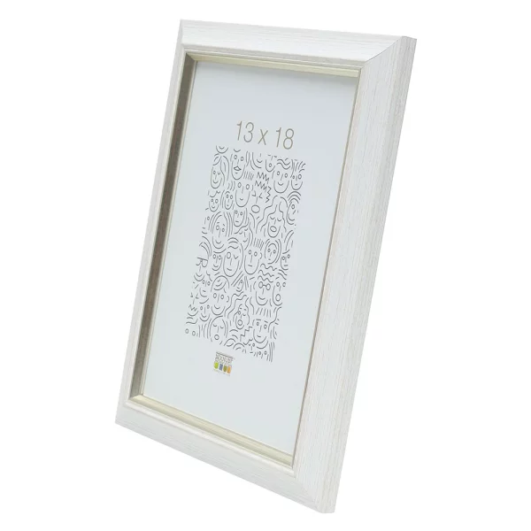 Cadre en plastique Olen 9x13 cm | blanc | verre standard (2 mm)