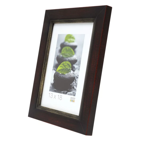 Holz Bilderrahmen Manon 10x15 cm | Braun | Normalglas (2 mm)