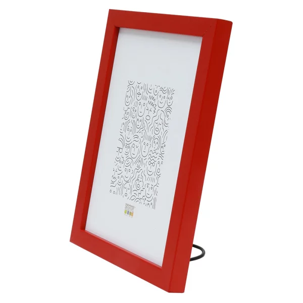 Holz Bilderrahmen David 20x28 cm | Rot | Normalglas (2 mm)
