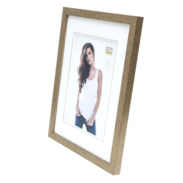 Cadre en bois David avec passe-partout 15x20 cm (10x15 cm) | bronze | verre standard (2 mm)