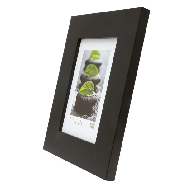 Holz Bilderrahmen Heibaart 30x30 cm | Schwarz | Normalglas (2 mm)