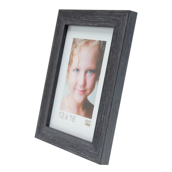 Kunststoff Bilderrahmen Arthur 10x15 cm | Anthrazit | Normalglas (2 mm)