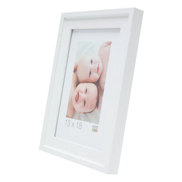 Cadre en bois Rudolph 10x15 cm | blanc | verre standard (2 mm)