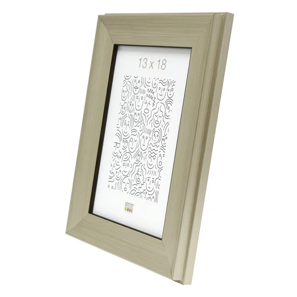 Cadre en plastique Helshoven 10x15 cm | argent mat | verre standard (2 mm)