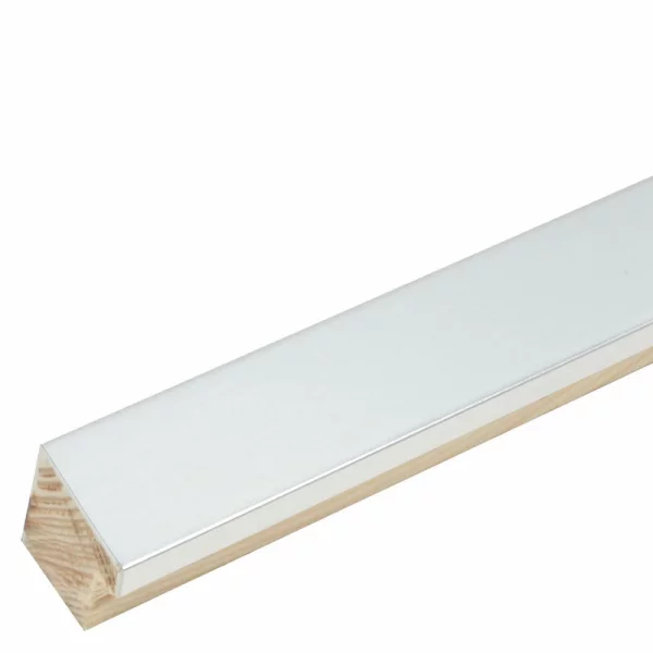 Holz Bilderrahmen Paul 40x50 cm | Silber | Normalglas (2 mm)