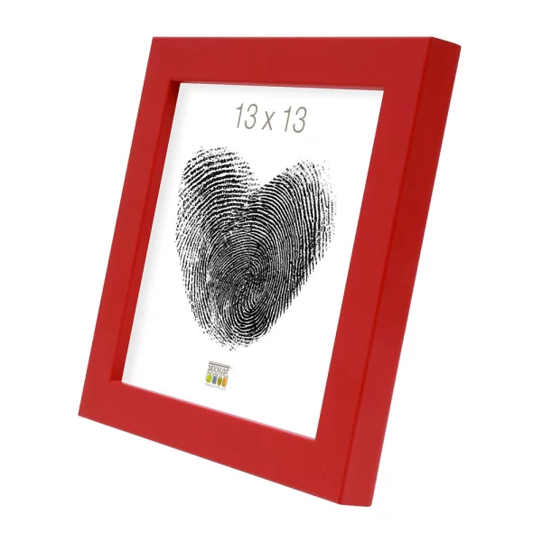 Cadre en bois Bernard 9x13 cm | rouge | verre standard (2 mm)