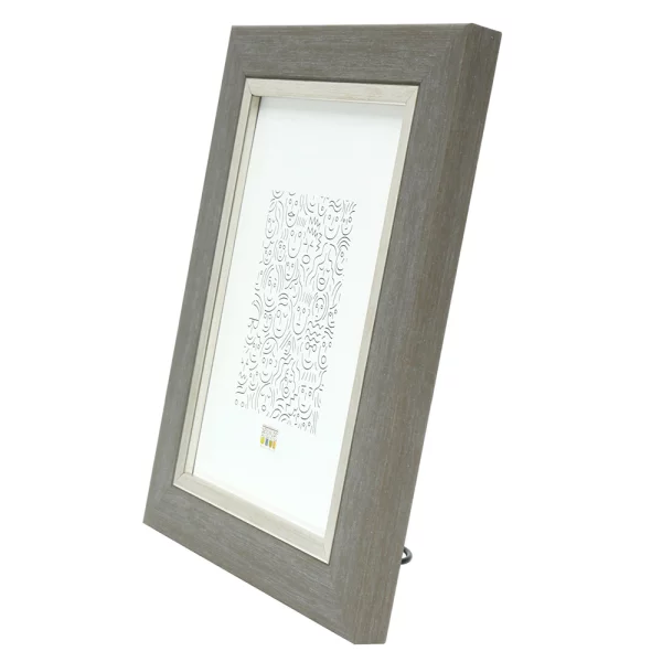 Cadre en plastique Leo 10x15 cm | gris clair-argent | verre standard (2 mm)