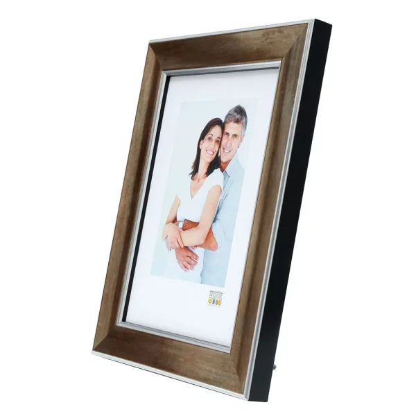Holz Bilderrahmen Deinze 15x20 cm | Bronze | Normalglas (2 mm)