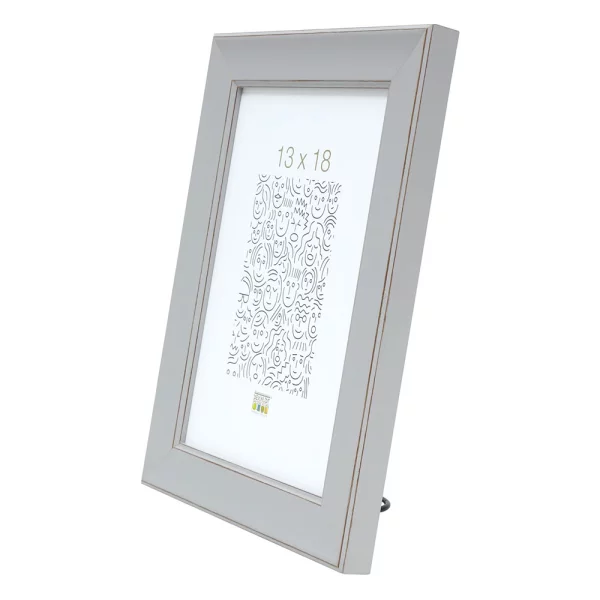 Holz Bilderrahmen Timeo 10x15 cm | Grau | Normalglas (2 mm)