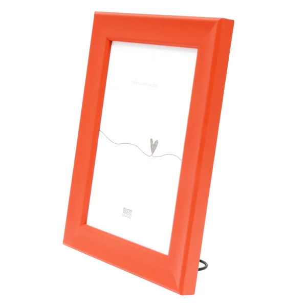 Cadre en bois Evergem 10x15 cm | orange-rouge | verre standard (2 mm)