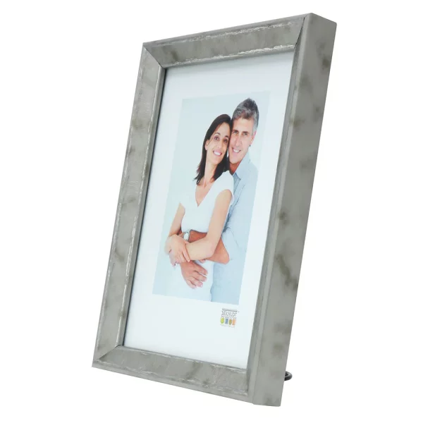 Kunststoff Bilderrahmen Amel 18x24 cm | silber | Normalglas (2 mm)