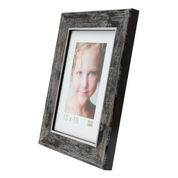 Cadre en bois Nete 10x15 cm | noir | verre standard (2 mm)