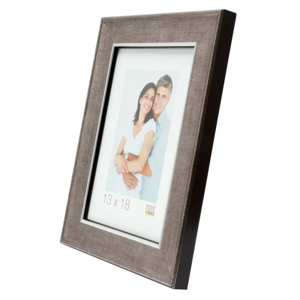 Holz Bilderrahmen Nete 13x18 cm | Silber | Normalglas (2 mm)
