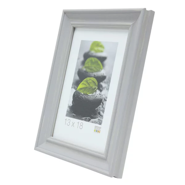 Holz Bilderrahmen Werner 30x40 cm | Grau | Normalglas (2 mm)