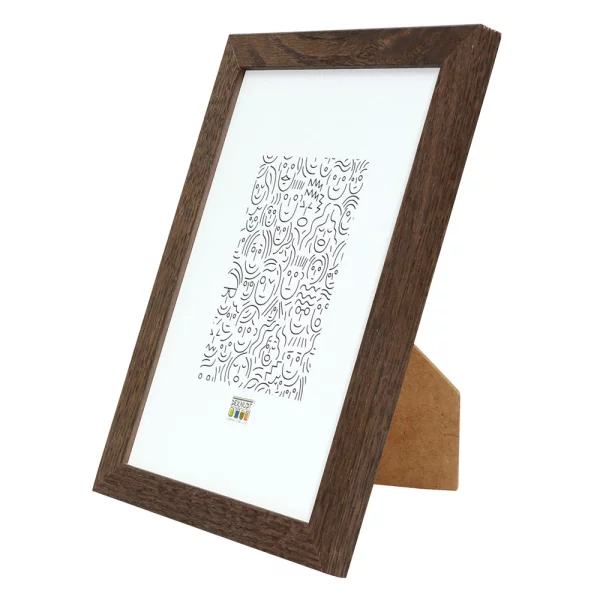 Bilderrahmen Eiche Massivholz 13x18 cm | Eiche dunkel | Normalglas (2 mm)