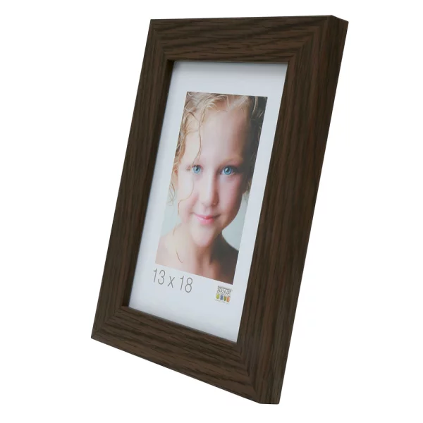 Holz Bilderrahmen Lily 10x15 cm | Braun | Normalglas (2 mm)
