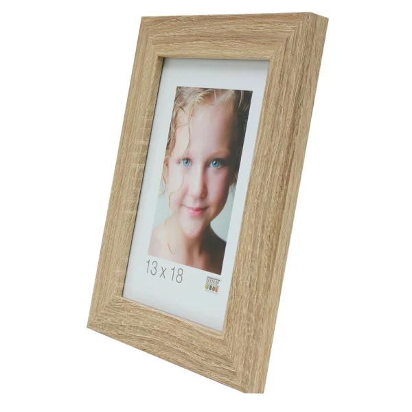 Holz Bilderrahmen Lily 10x15 cm | Natur | Normalglas (2 mm)