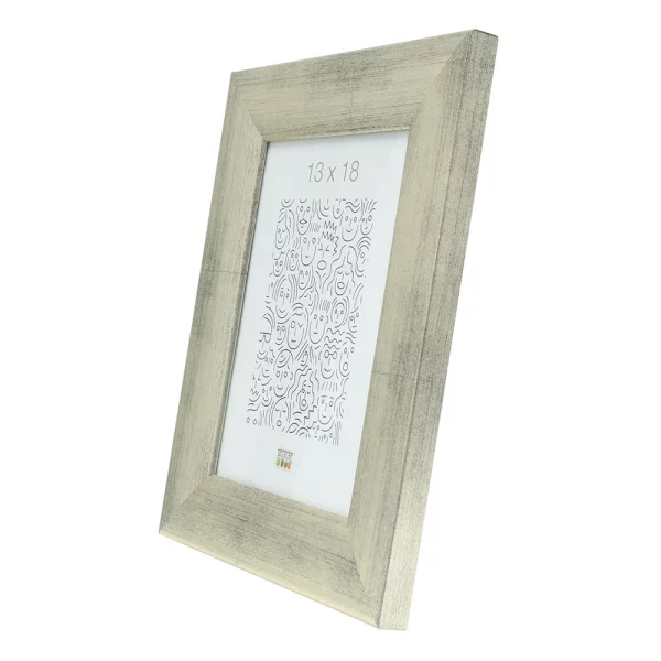 Cadre en bois Nathan 20x30 cm | gris-argent | verre standard (2 mm)