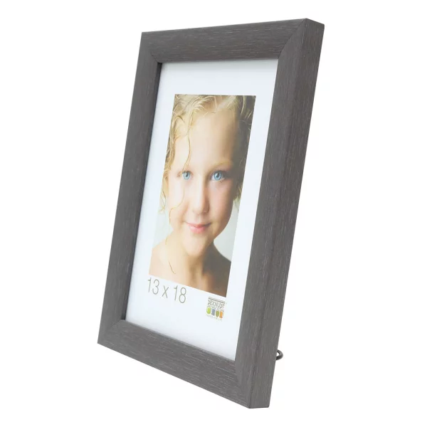Holz Bilderrahmen Olivia 10x15 cm | Grau | Normalglas (2 mm)