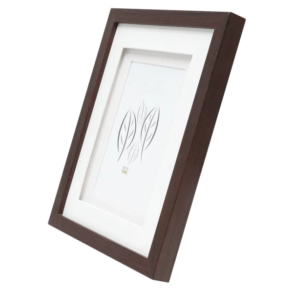 Cadre en bois Anna avec passe-partout double 10x15 cm | brun | verre standard (2 mm)
