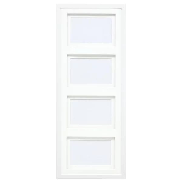 Cadre multi photos en bois Anna pour 6 photos avec passe-partout double 4x10x15 cm | blanc | verre standard (2 mm)