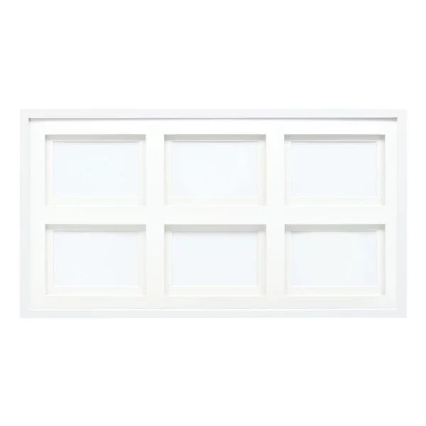 Cadre multi photos en bois Anna pour 6 photos avec passe-partout double 6x10x15 cm | blanc | verre standard (2 mm)