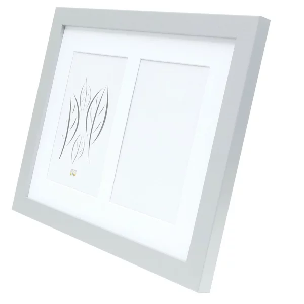 Cadre multi photos Juliette pour 2 photos 10x15 cm | argent | verre standard (2 mm)