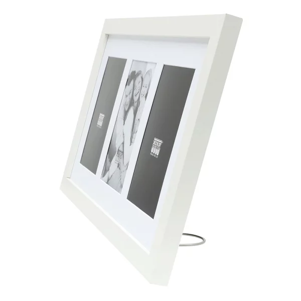 Cadre multi photos Juliette pour 3 photos 13x18 cm | blanc | verre standard (2 mm)