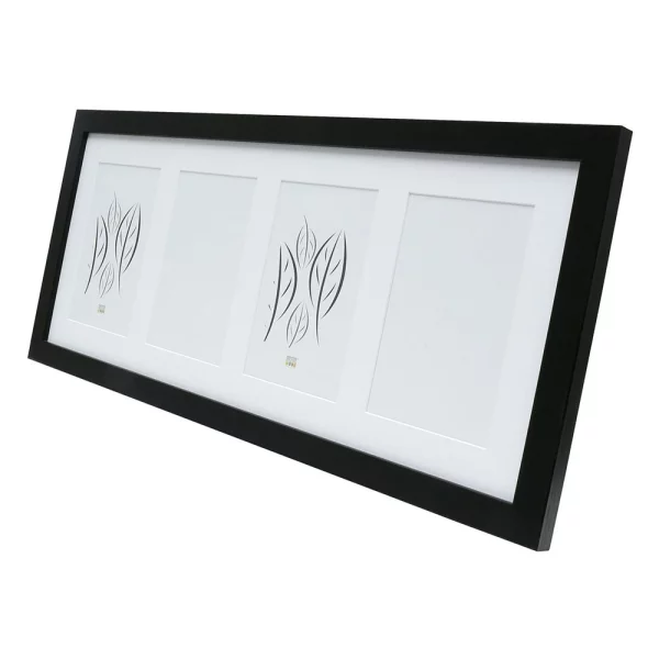 Cadre multi photos Juliette pour 4 photos 10x15 cm | noir | verre standard (2 mm)