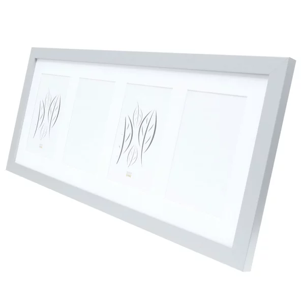Cadre multi photos Juliette pour 4 photos 13x18 cm | argent | verre standard (2 mm)