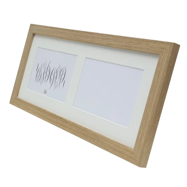 Cadre multi photos Juliette pour 2 photos 10x15 cm | naturel | verre standard (2 mm)
