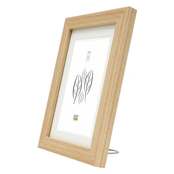Cadre en bois Juliette avec passe-partout 50x70 cm (40x60 cm) | naturel | verre synthétique (2 mm)