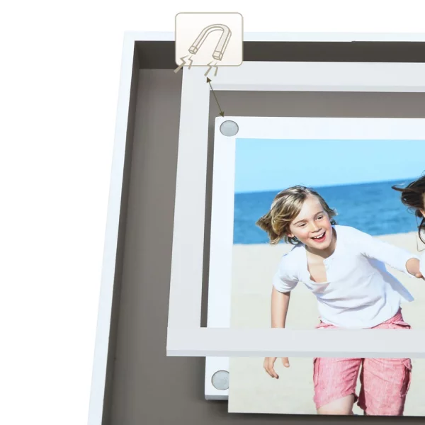 Fotorahmen mit Tiefeneffekt 13x18 cm | Taupe | Normalglas (2 mm)