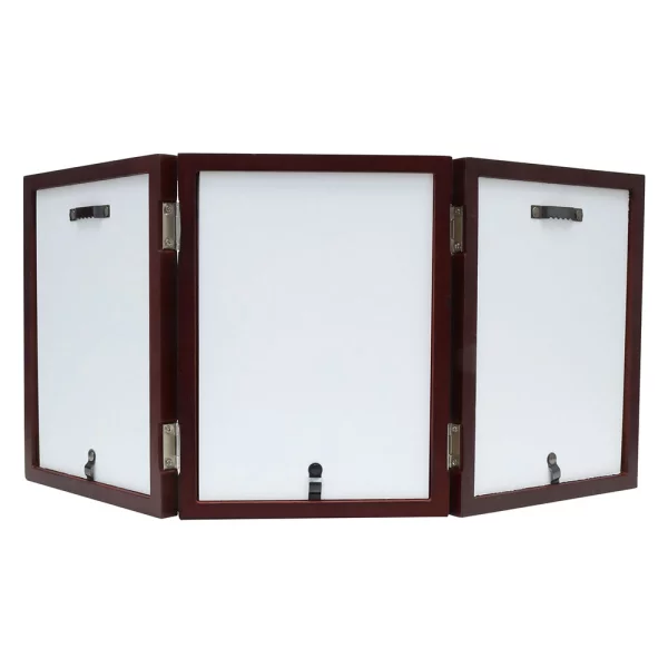 Triple cadre à charnières Ruben 10x15 cm | brun | verre standard (2 mm)