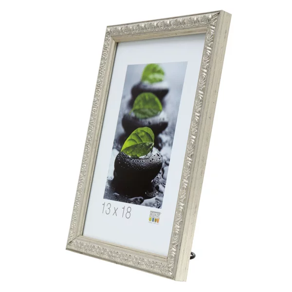 Cadre en plastique Rooien 13x18 cm | argent | verre standard (2 mm)